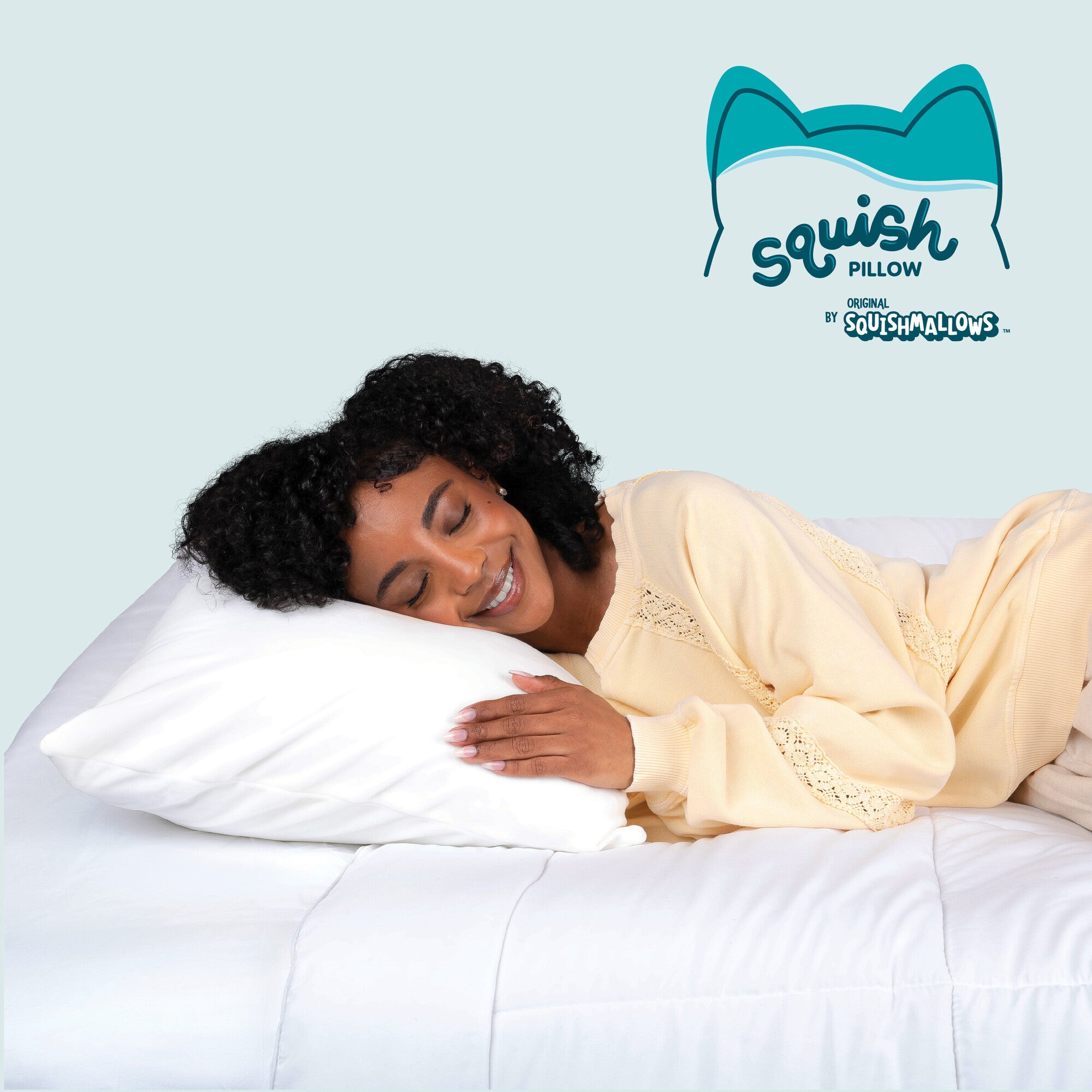 SquishPillow Bed Pillow and Pillowcase 2-Pack - Image 4