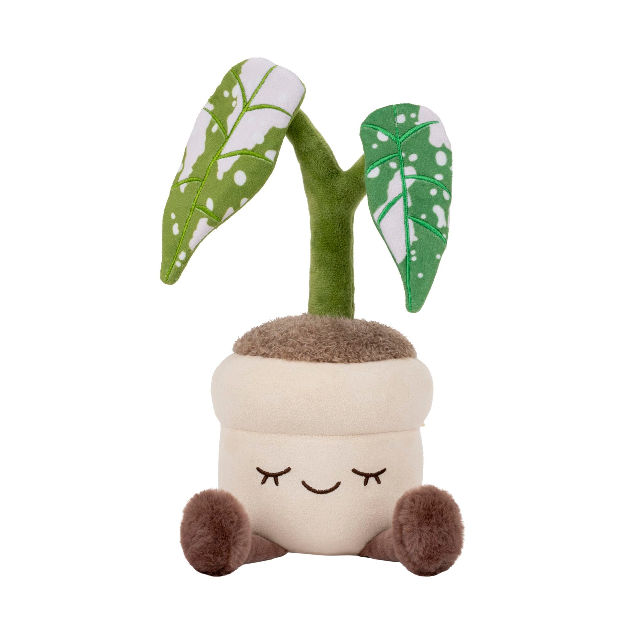 Greenhouse by Russ 12-Inch Grey Monstera Plant Plush