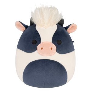8-Inch Dill the Black and White Cow with Shaggy Hair