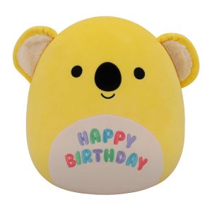 12-Inch Donny the Yellow Koala with Happy Birthday on Belly