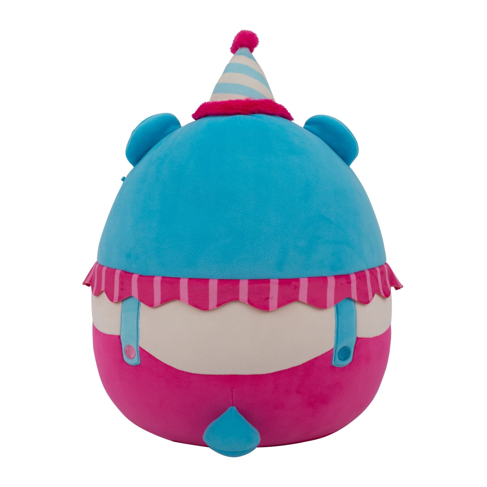 14-Inch Blubo the Neon Blue Bear in Pink Clown Costume - Image 4