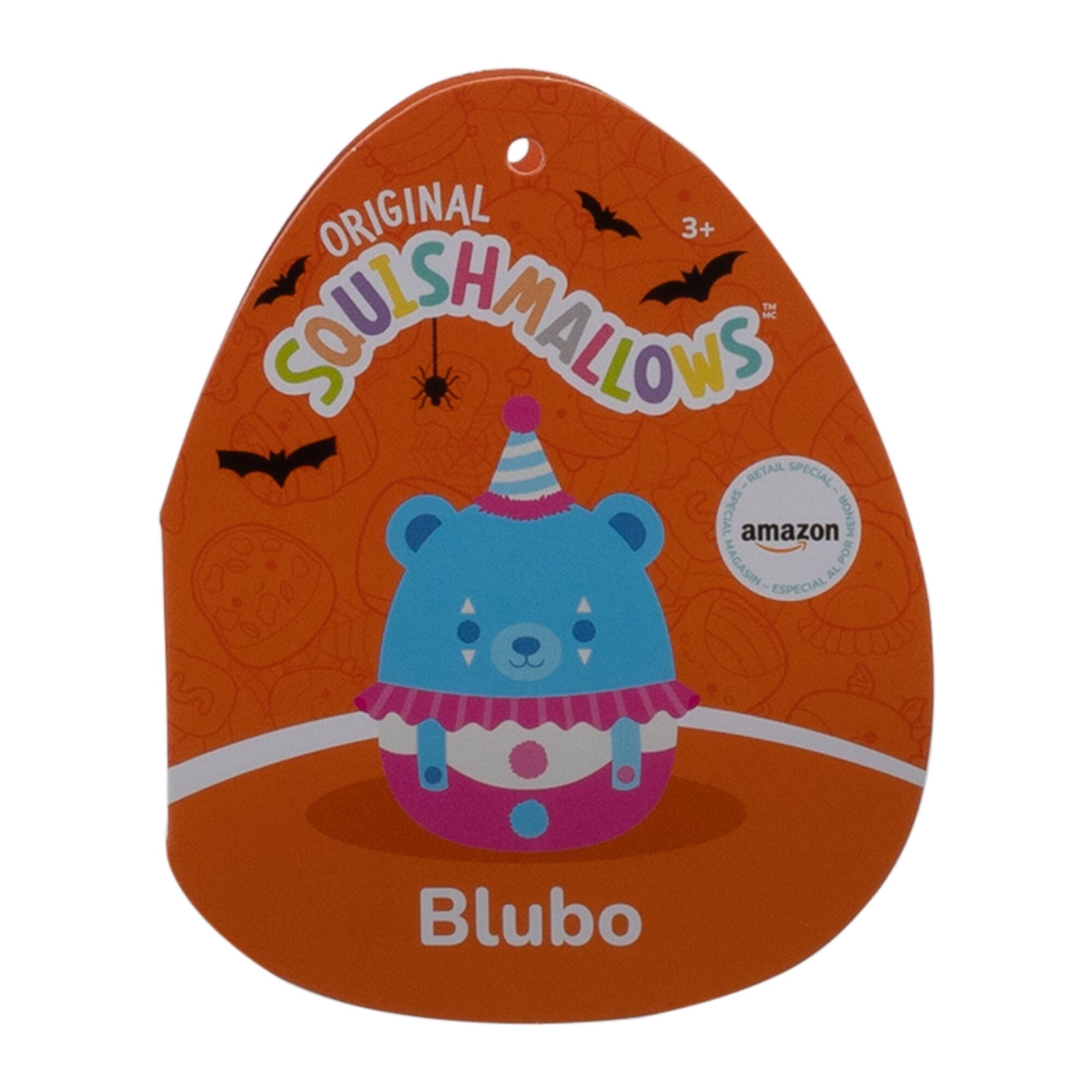 14-Inch Blubo the Neon Blue Bear in Pink Clown Costume - Image 5