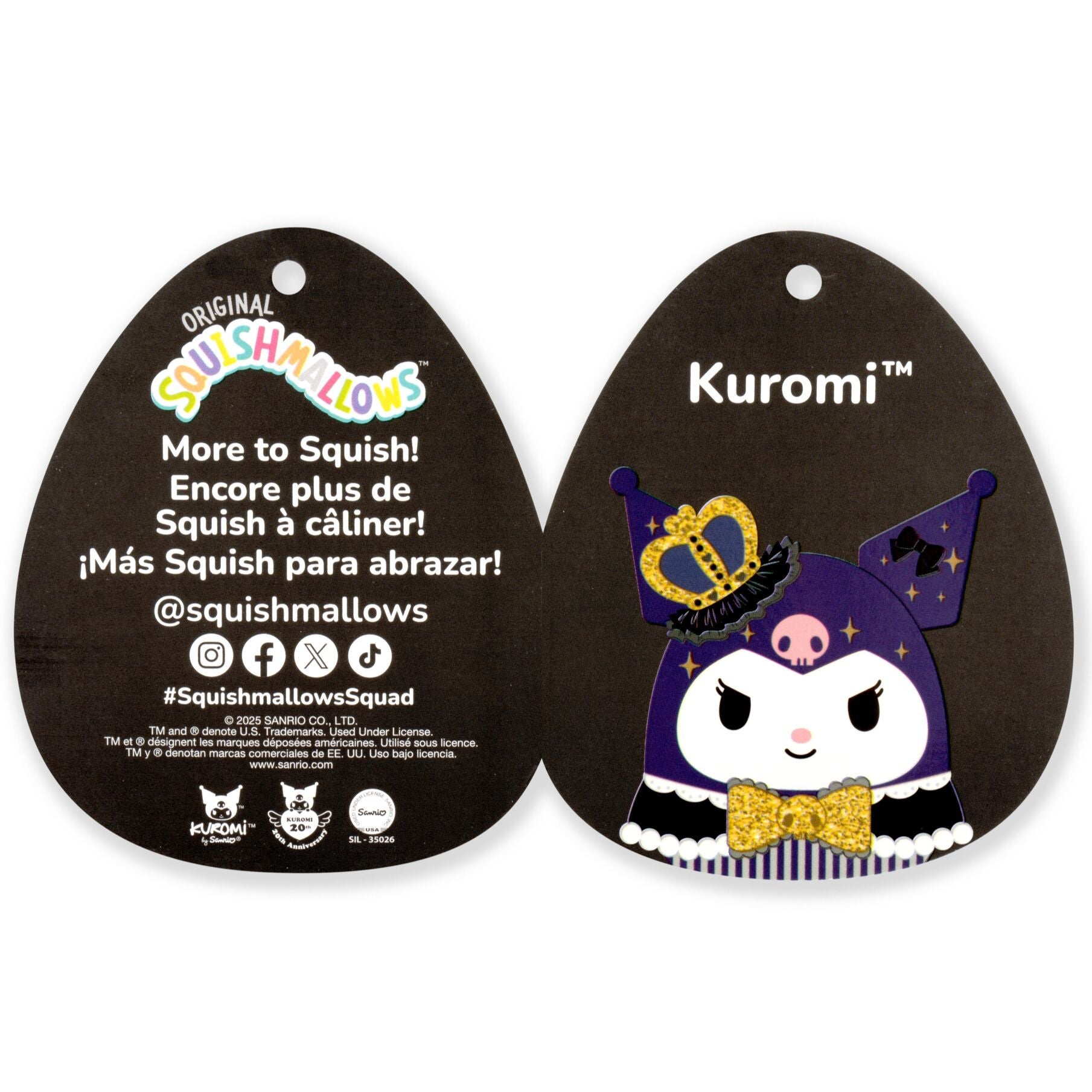 Hello Kitty and Friends 12-Inch Kuromi 20th Anniversary Kuromi Squishmallows - Image 8