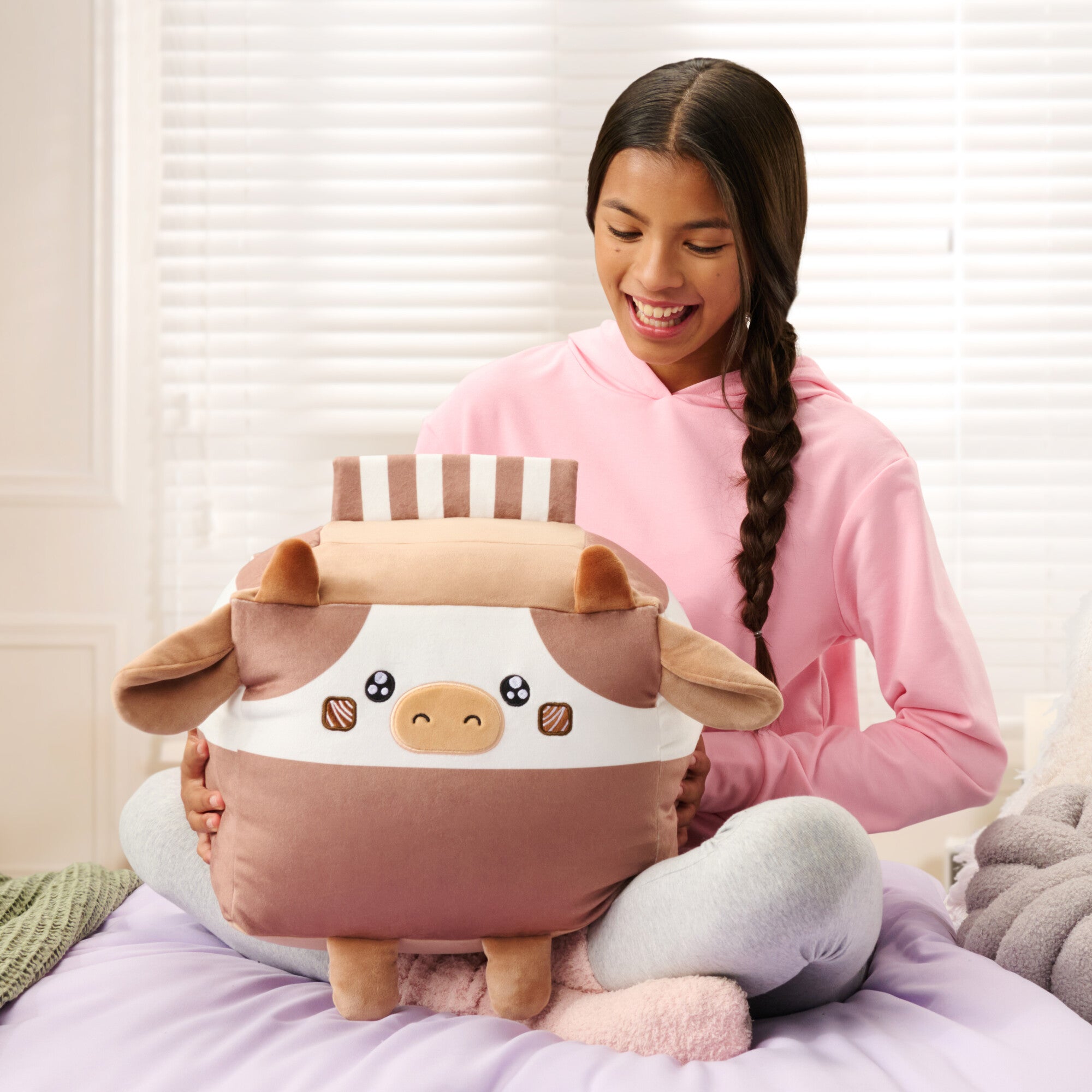 Russ 14-Inch Chocolate Milk Box Cow Plush - Image 5