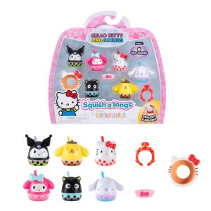 Squish-a-longs Hello Kitty and Friends Boba 6-Pack