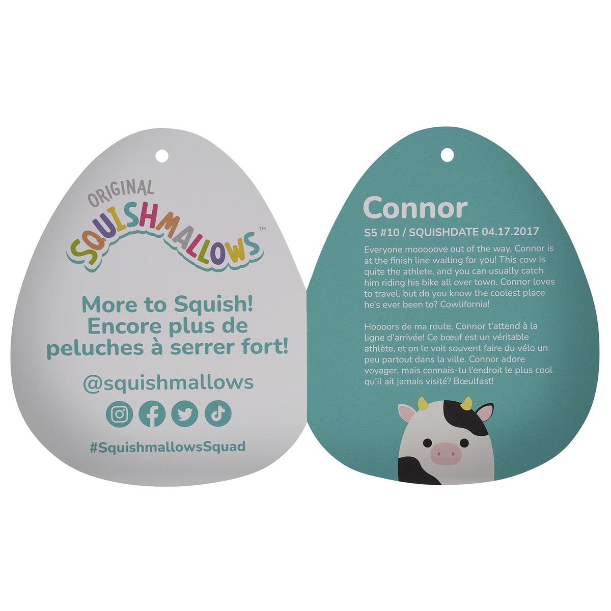 5-Inch Connor the Black and White Cow - Image 6
