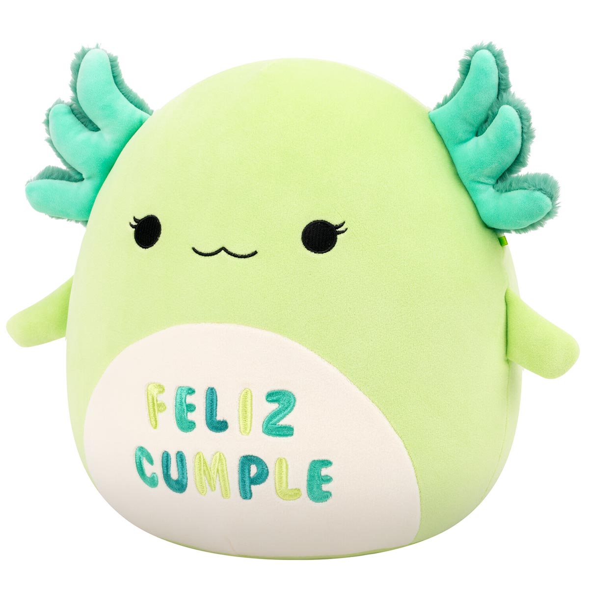 12-Inch Mipsy the Green Axolotl with Feliz Cumple Embroidery - Image 2