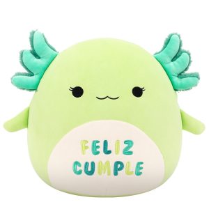 12-Inch Mipsy the Green Axolotl with Feliz Cumple Embroidery